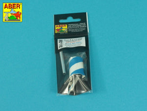 Aber 35L-359 90 mm M-36 Barrel with Y-Shaped Muzzle Brake with Mantlet Cover for M47 Patton / Lufa z hamulcem o kształcie Y do czołgu M47 Patton z pokrowcem na jarzmo (Tamiya) 1/35