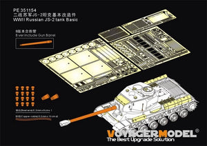 Maquette Voyager PE351154B (version B avec canon) Char russe JS-2 de base de la Seconde Guerre mondiale (pour TAMIYA 35289) 1/35