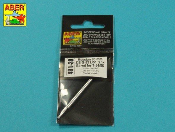 Aber 48L-39 Lufa 85 mm ZiS-S-53 L/51 do czołgu T-34/85 model 43/44 1/48