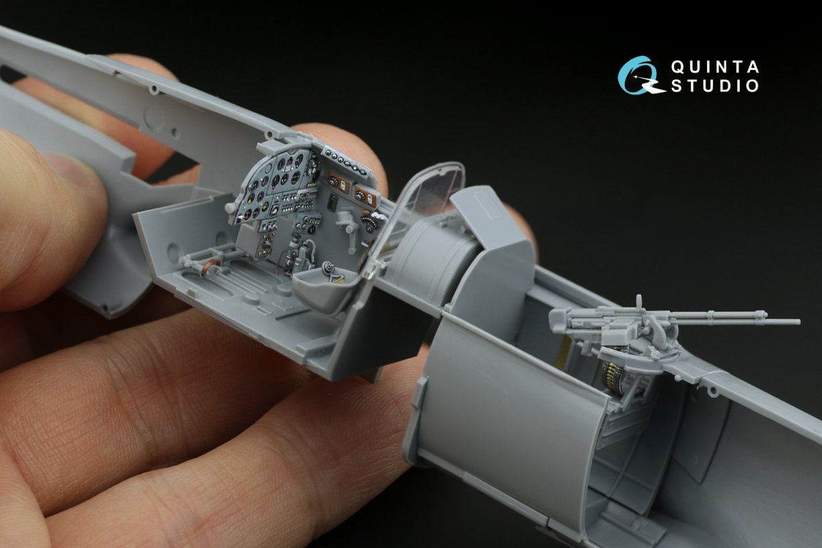 Intérieur imprimé en 3D et coloré sur papier décalcomanie pour maquette Zvezda QD48236 IL-2 1943 (biplace) Quinta Studio, échelle 1/48 – image 9