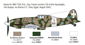 Italeri 1481 Macchi MC.202 Flogore &amp;quot;Aces&amp;quot; - 5 Regia Aeronautica Aces Versions 1/72 – zdjęcie 3