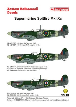 Techmod 72010 - Supermarine Spitfire Mk.IX 1/72 – imagen 2