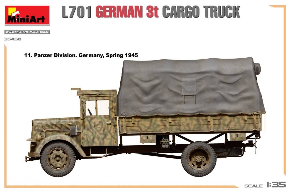 Miniart 35450 L701 GERMAN 3T CARGO TRUCK 1/35 – zdjęcie 15