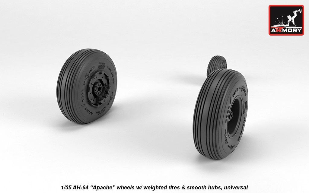 Roues Armory Models AW35304 AH-64 Apache avec pneus lestés, moyeux lisses 1/35 – image 4
