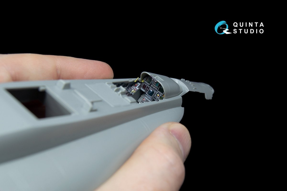 Quinta Studio QD48044 F/A-18C (early) 3D-Printed &amp;amp; coloured Interior on decal paper (for Kinetic) 1/48 – immagine 5