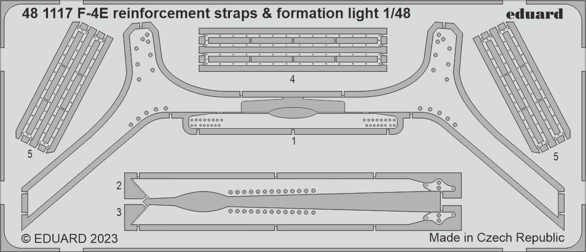 Eduard 481117 F-4E reinforcement straps &amp;amp; formation lights MENG 1/48