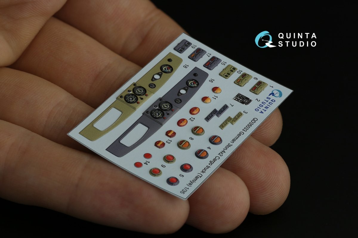 Quinta Studio QD35033 Opel Blitz 3D-Printed &amp;amp; coloured Interior on decal paper (Tamiya) 1/35 – Bild 8