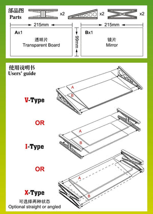Trumpeter 08006 Display Stands Mirror (215x99mm) – imagen 5