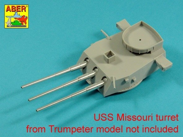 Aber 200L-01 Main Armament for US battleship Iova or Missouri 406mm x9, 127mm x20 1/200 – image 3