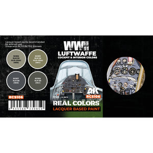 AK Interactive RCS106 WWII Luftwaffe Cockpit &amp;amp; Interior Colors 4x17ml – zdjęcie 2