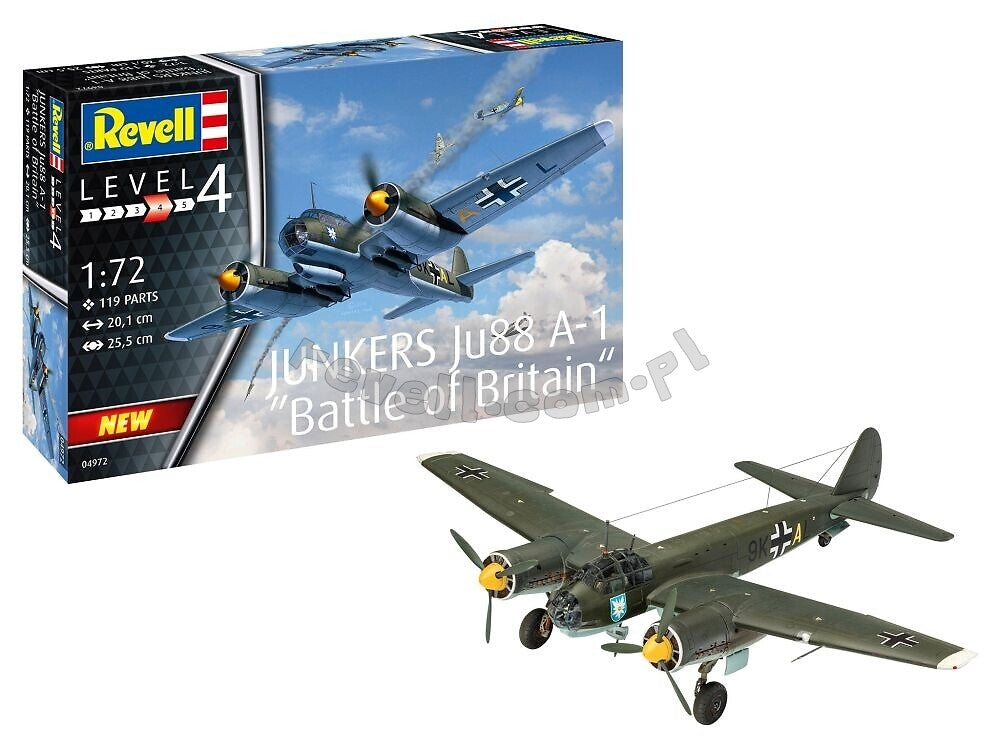 Revell 64972 Junkers Ju 88 A-1 Battle of Britain - model set 1/72 – zdjęcie 2