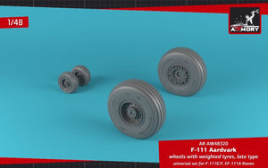 Armory Models AW48320 F-111E/F Aardvark / EF-111A Raven wheels w/ weighted tires 1/48 – image 4