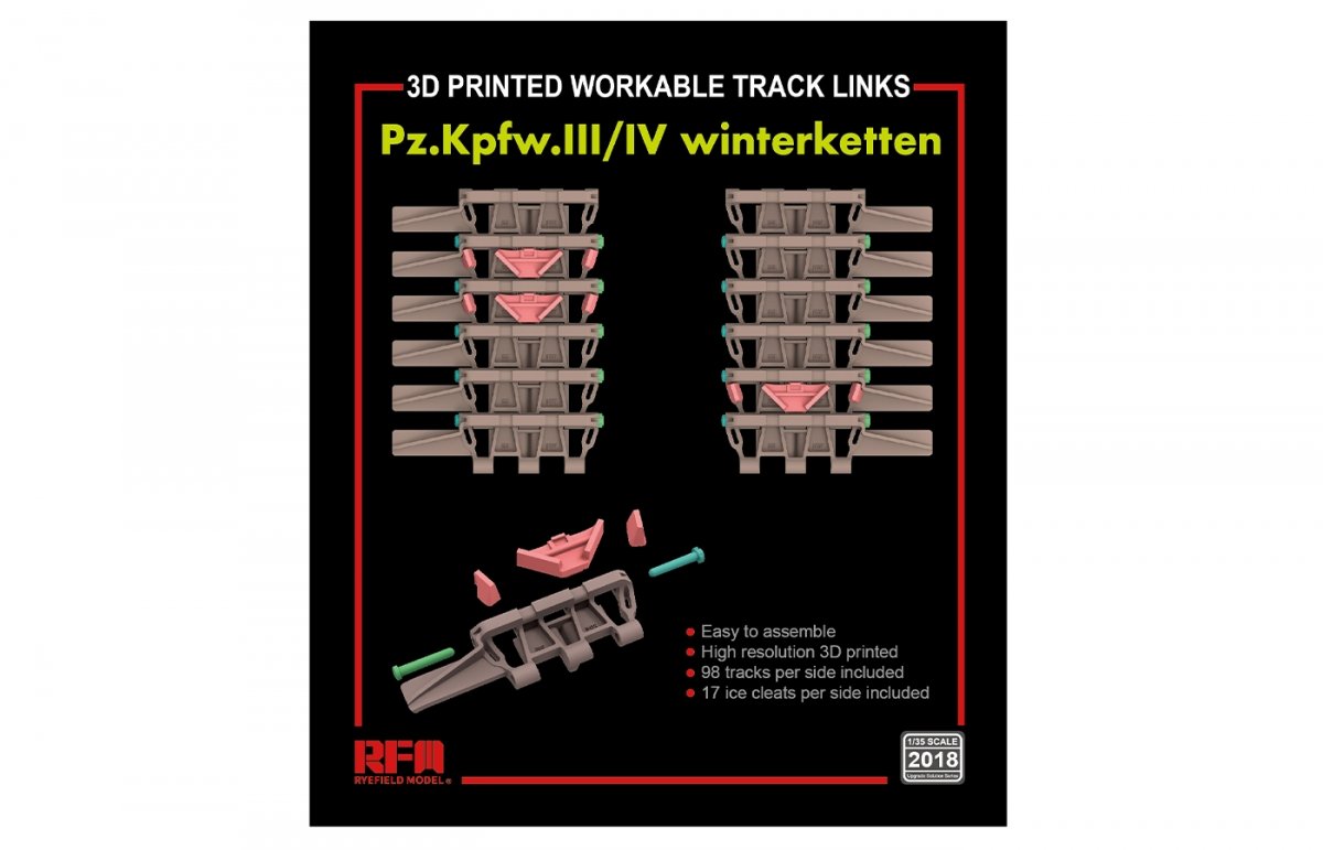 Rye Field Model 2018 Pz.Kpfw.III/IV winterketten 1/35 – immagine 2
