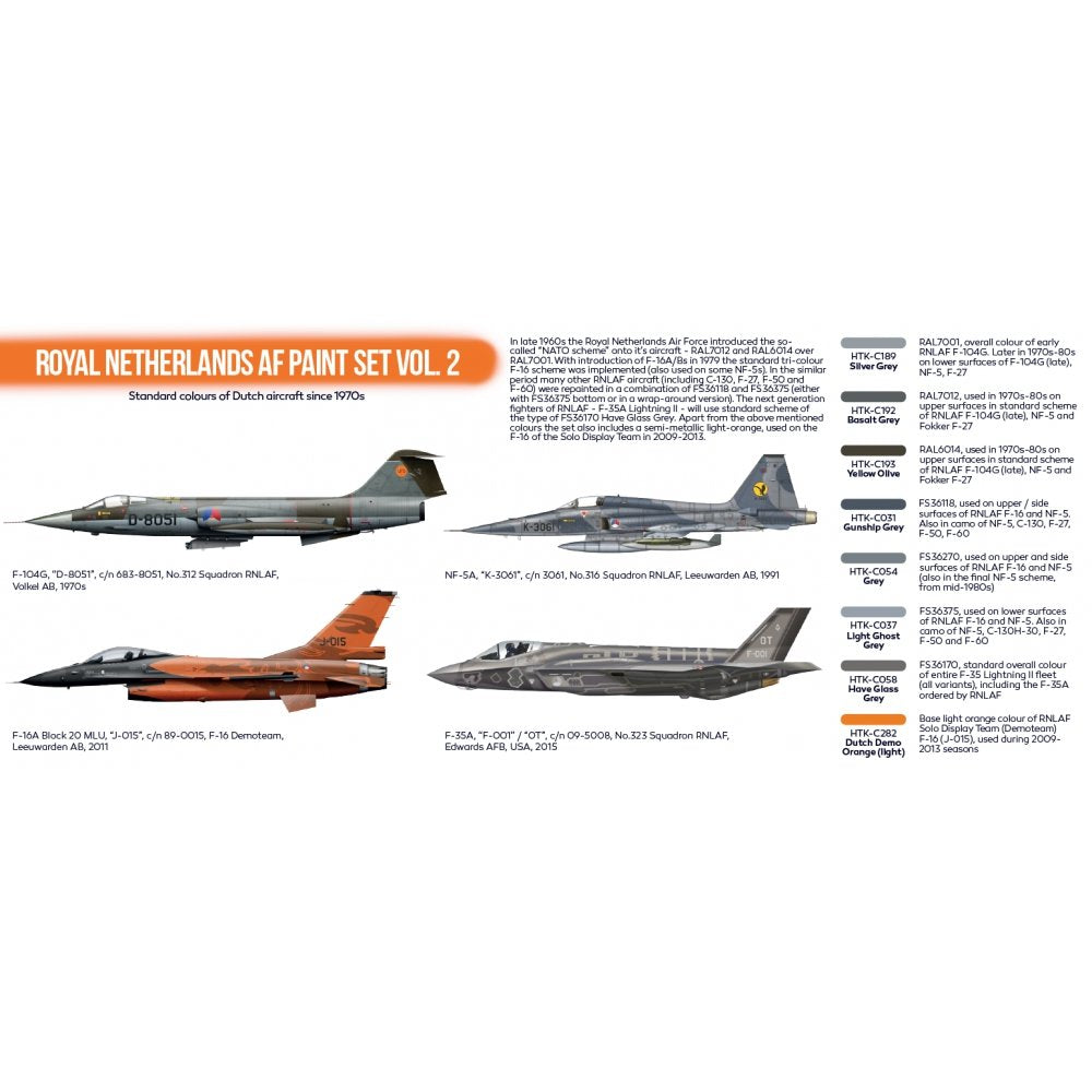 Hataka HTK-CS82 Royal Netherlands AF paint set vol. 2 (8x17ml) – Bild 3