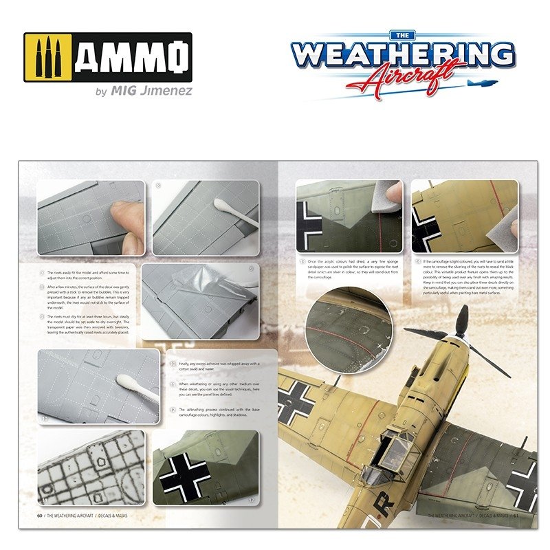 AMMO de Mig Jimenez 5217 The Weathering Aircraft Numéro 17. DÉCALCOMANIES ET MASQUES (Anglais) – image 8