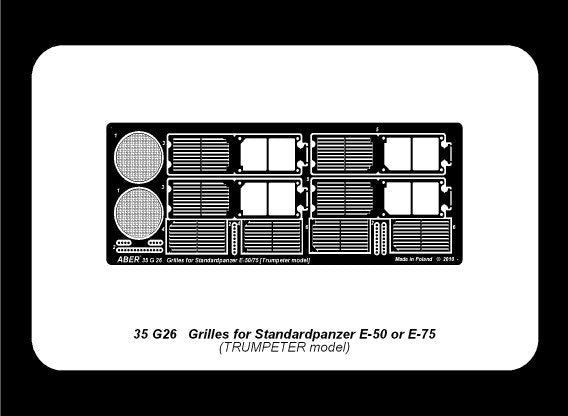 Aber 35G26 Grilles for german tank Standardpanzer E-75 or E-50 1/35 – immagine 7