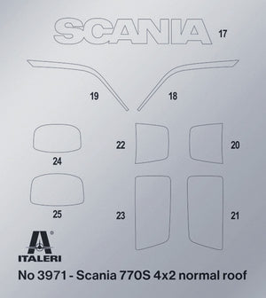 Italeri 3971 Scania S770 4x2 Normal Roof &amp;quot;Grey Cab&amp;quot; 1/24 – immagine 9