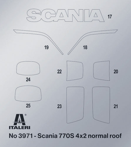Italeri 3971 Scania S770 4x2 Normal Roof &amp;quot;Grey Cab&amp;quot; 1/24 – immagine 9