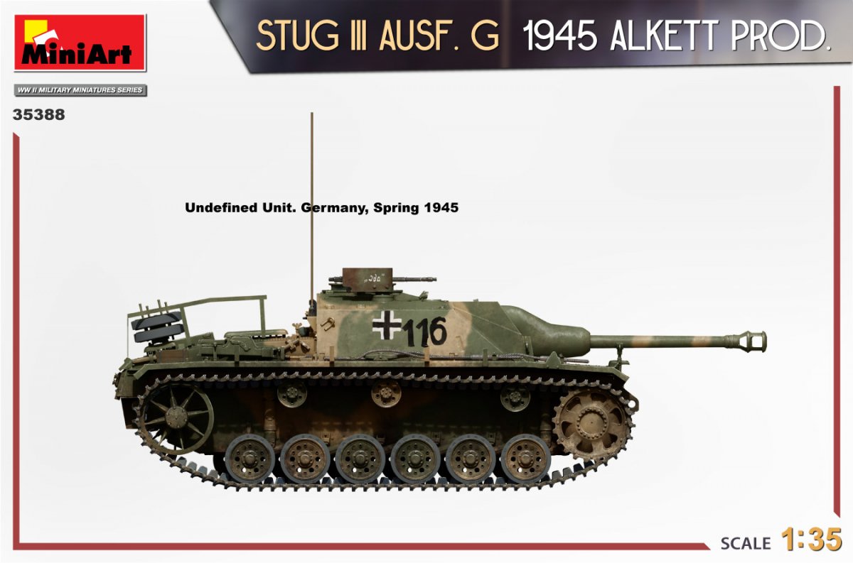 MiniArt 35388 STUG III AUSF. G 1945 ALKETT PROD. 1/35 – immagine 18
