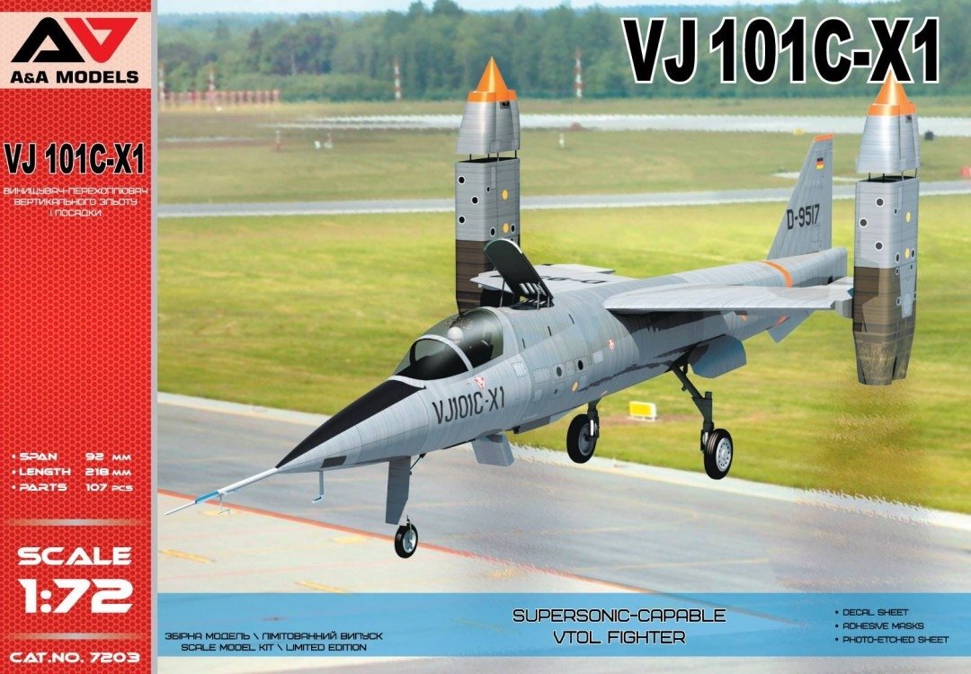 Maquette A&amp;A Models 7203 VJ101C-X1 Chasseur VTOL supersonique 1/72