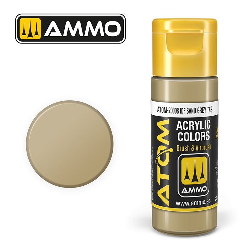 Munitions Mig Jimenez 20008 ATOM COLOR Gris sable IDF 73 20 ml
