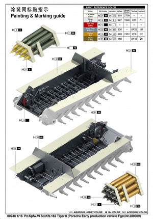 Trumpeter 00948 German Tiger II Heavy Tank - Porsche Turret Early Production 1/16 – immagine 3
