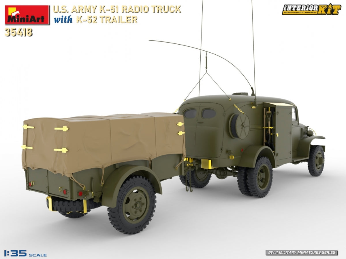 MiniArt 35418 US ARMY K-51 RADIO TRUCK WITH K-52 TRAILER. INTERIOR KIT 1/35 – Bild 4