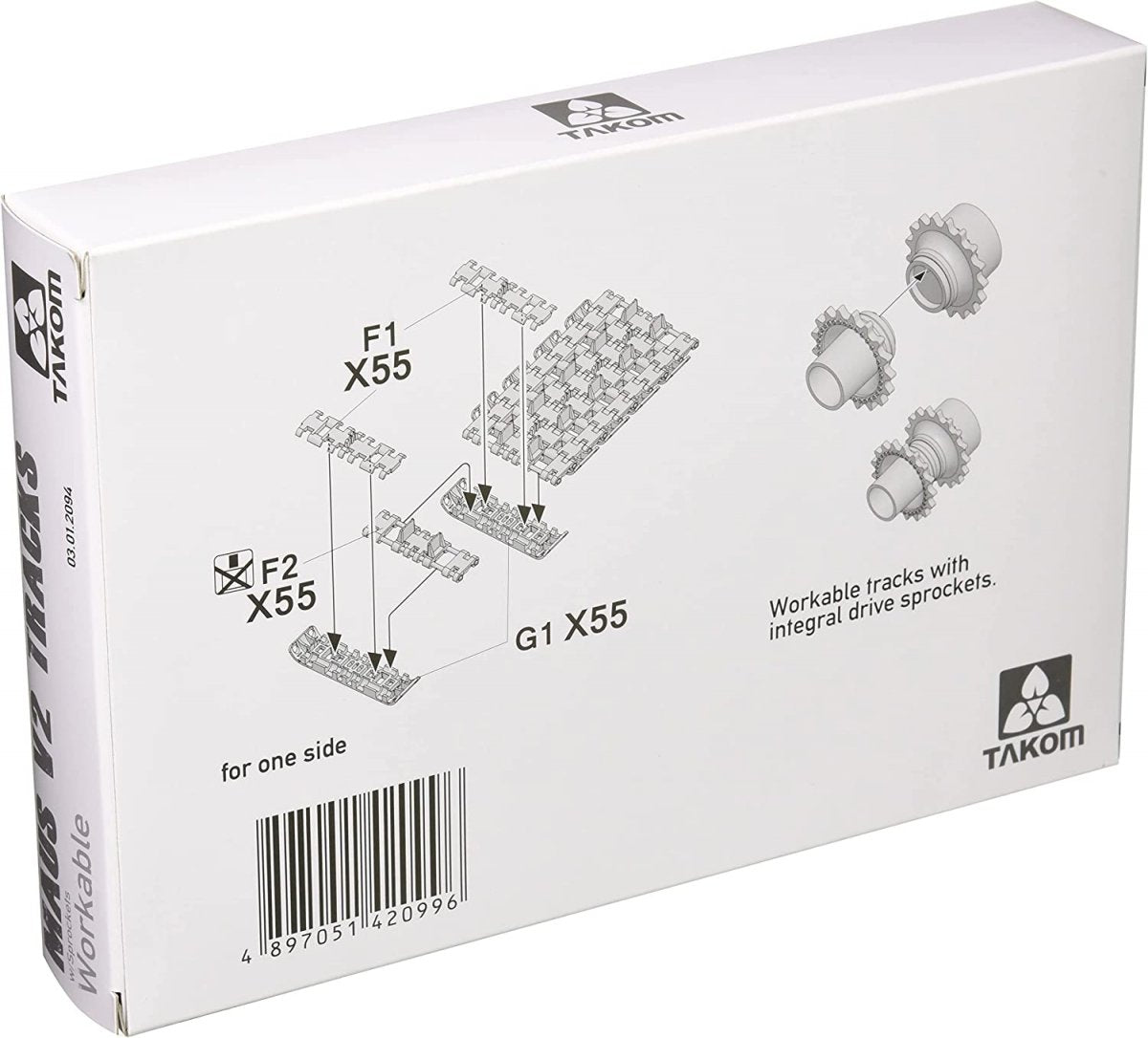 Takom 2094 Maus V2 Tracks with sprockets for Dragon kits 1/35 – immagine 3