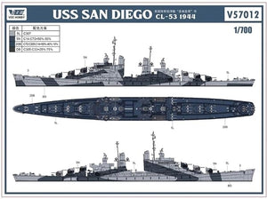Vee Hobby V57012 USS San Diego CL-53 1944 1/700 – immagine 3