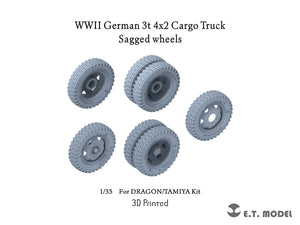 E.T. Model P35-169 WWII German 3t 4x2 Cargo Truck Sagged Wheels 1/35