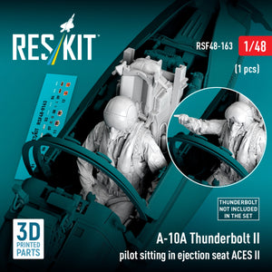 RESKIT RSF48-0163 A-10A Thunderbolt II pilot sitting in ejection seat ACES II (1 pcs) (3D Printed) 1/48