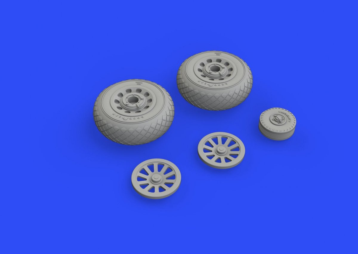 Eduard 648494 P-51D wheels diamond tread EDUARD 1/48 – immagine 3