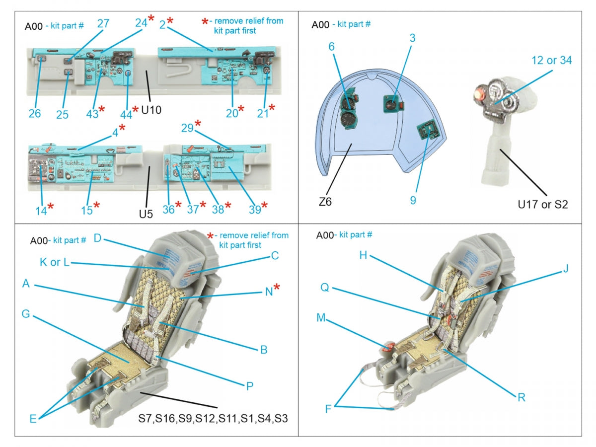 Quinta Studio QD48447 MiG-21UM 3D-Printed coloured Interior on decal paper (Trumpeter) 1/48 – imagen 9