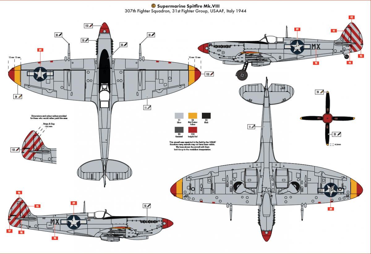 Airfix 17002 Supermarine Spitfire Mk.VIII 1/24 – immagine 16