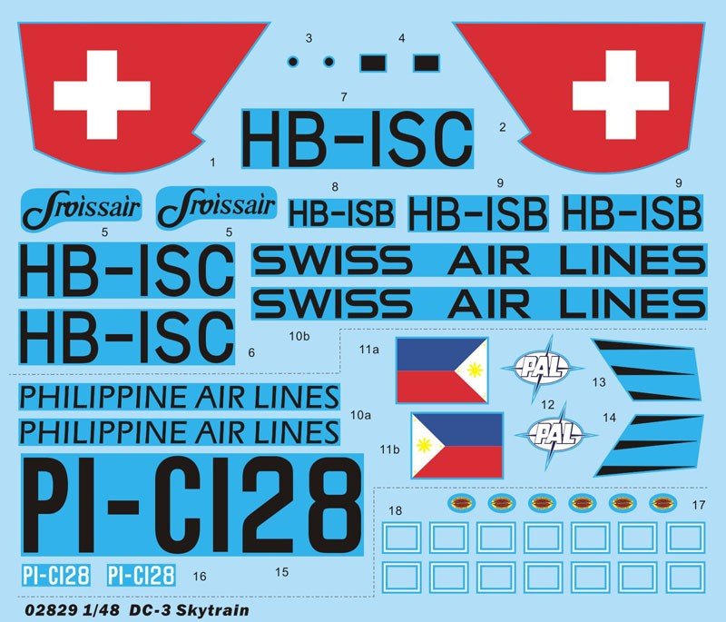Trumpeter 02829 C-48C Skytrain Transport Aircraft 1/48 – immagine 12