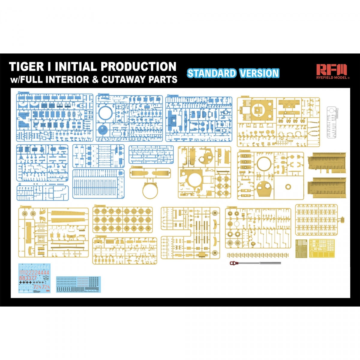 Rye Field Model 5130 Tiger I Initial Production Early 1943 w/ Full Interior Standard Version 1/35 – immagine 4