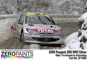 Zero Paints ZP-1485 - Peugeot 206 WRC 2001 Platinum Silver Paint 60ml – immagine 2