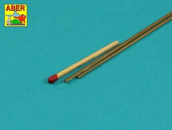 Aber HR-15 Sześciokątne pręty mosiężne 1,5mm długość 245mm / Brass hexagonal rods 1,5mm length 245mm x2 pcs. – imagen 2