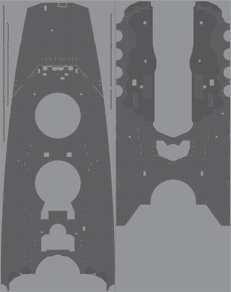 Pontos 35030WD1 IJN Yamato, ensemble de pont en bois 1945, noir charbon (1/350)