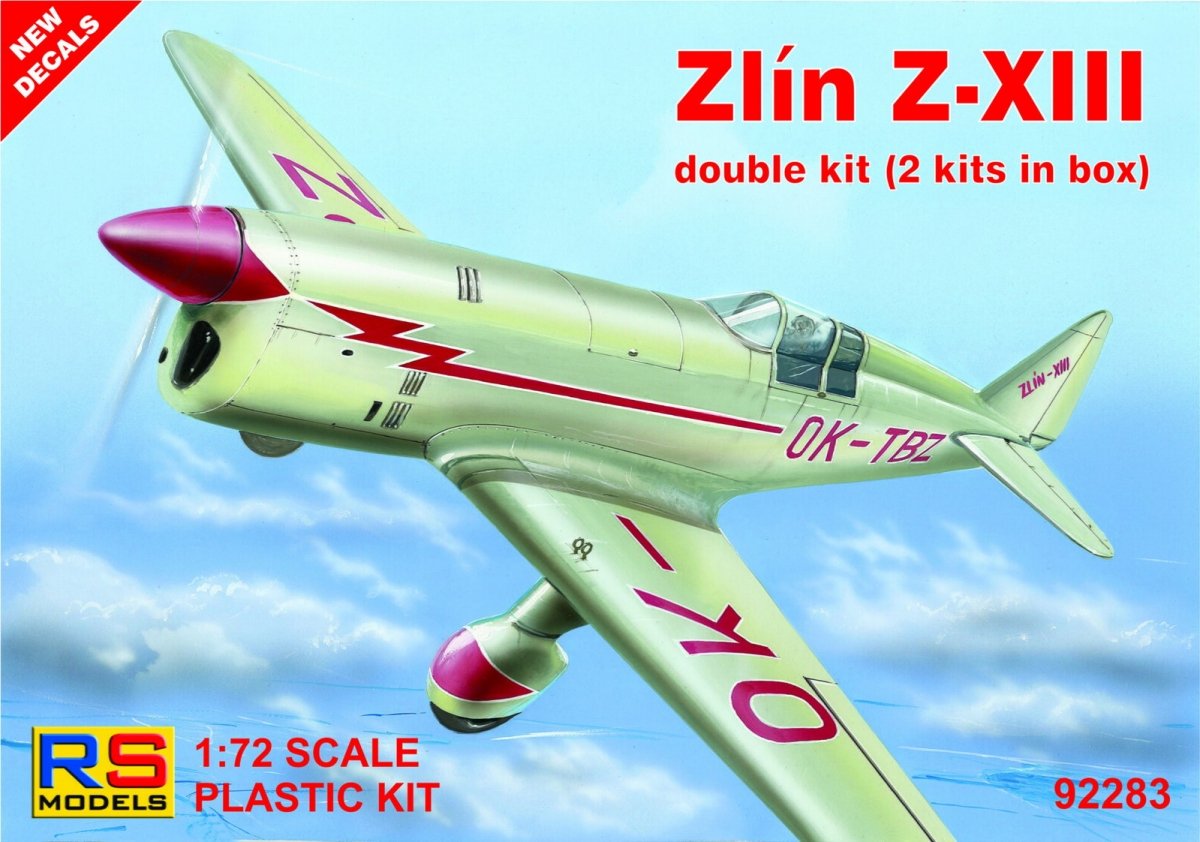 RS Models 92283 Zlin Z-XIII - Kit double (2 kits dans la boîte) 1/72