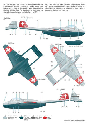 Special Hobby 72339 DH.100 Vampire Mk. I The First Jet Guardians of Neutrality 1/72 – Bild 5