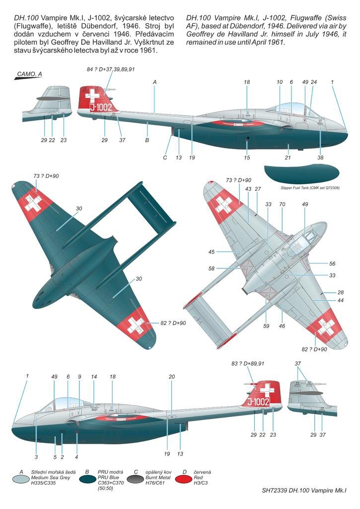 Special Hobby 72339 DH.100 Vampire Mk. I The First Jet Guardians of Neutrality 1/72 – Bild 5