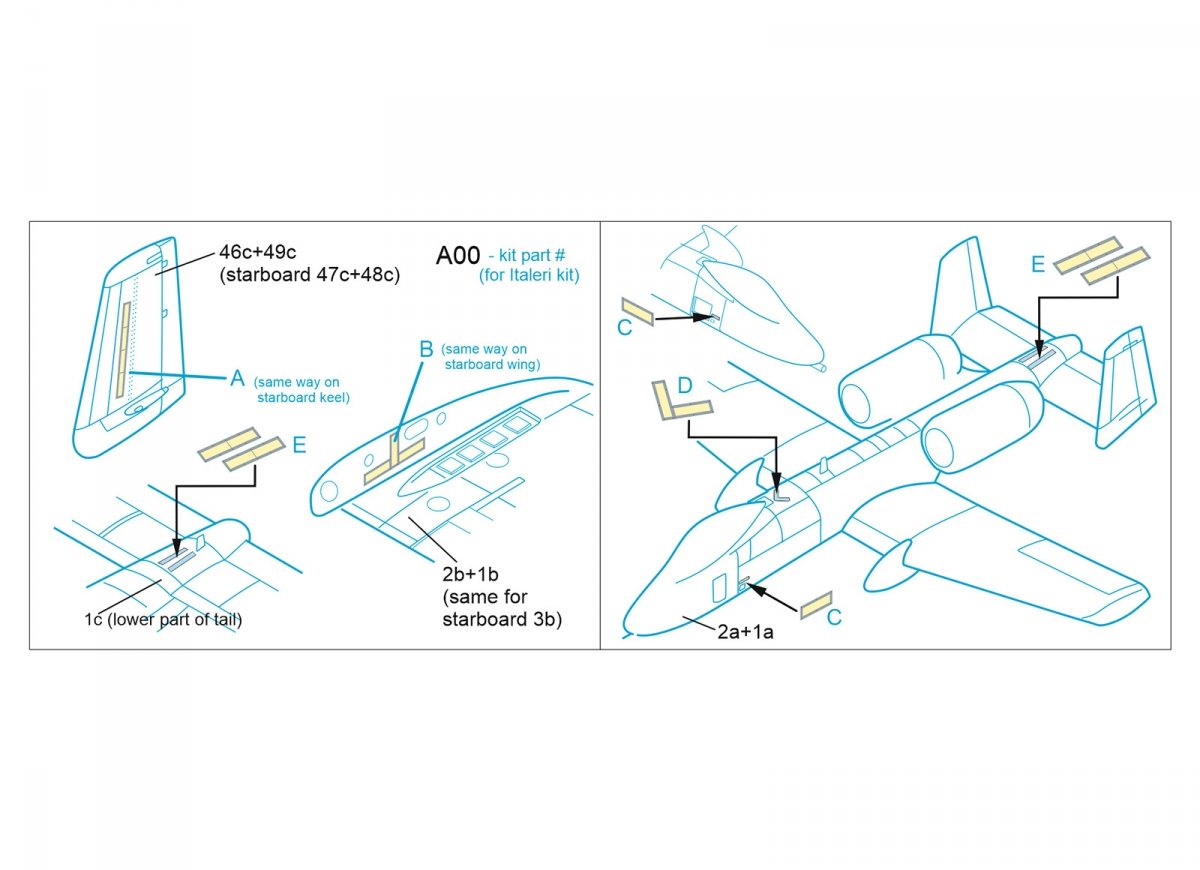 Quinta Studio QP48012 A-10 Formation (slime) lights (All kits) 1/48 – immagine 2