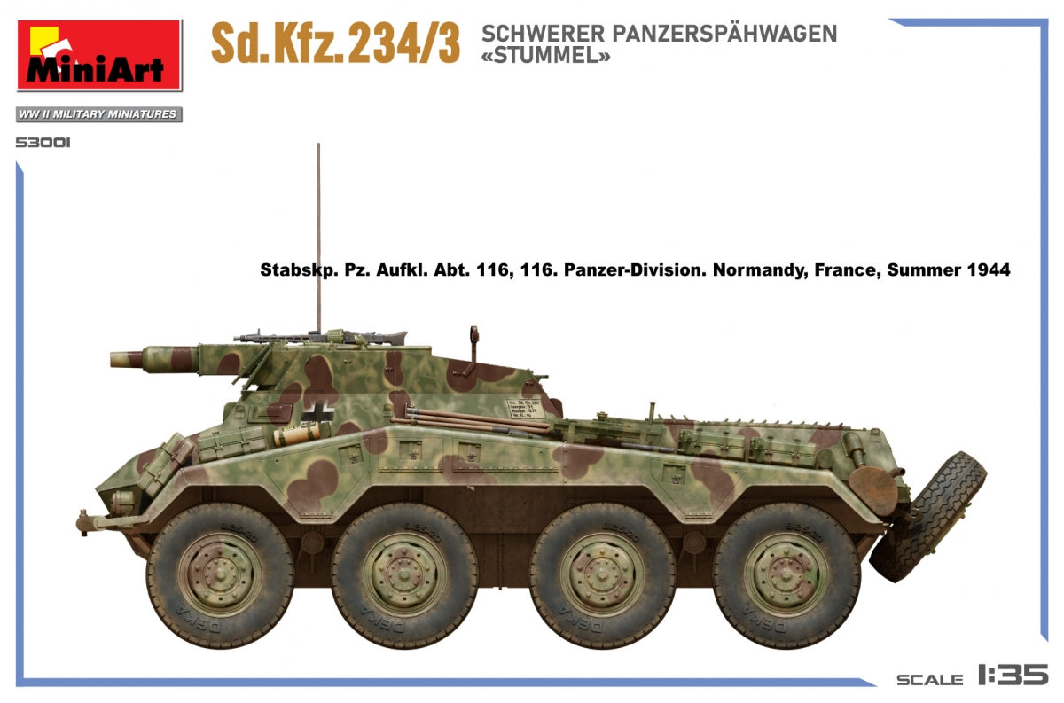 MiniArt 53001 Sd.Kfz.234/3 SCHWERER PANZERSPAHWAGEN STUMMEL 1/35 – image 16