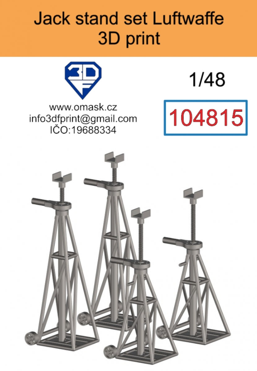 Omask 104815 Jack stand set Luftwaffe 3D print 1/48
