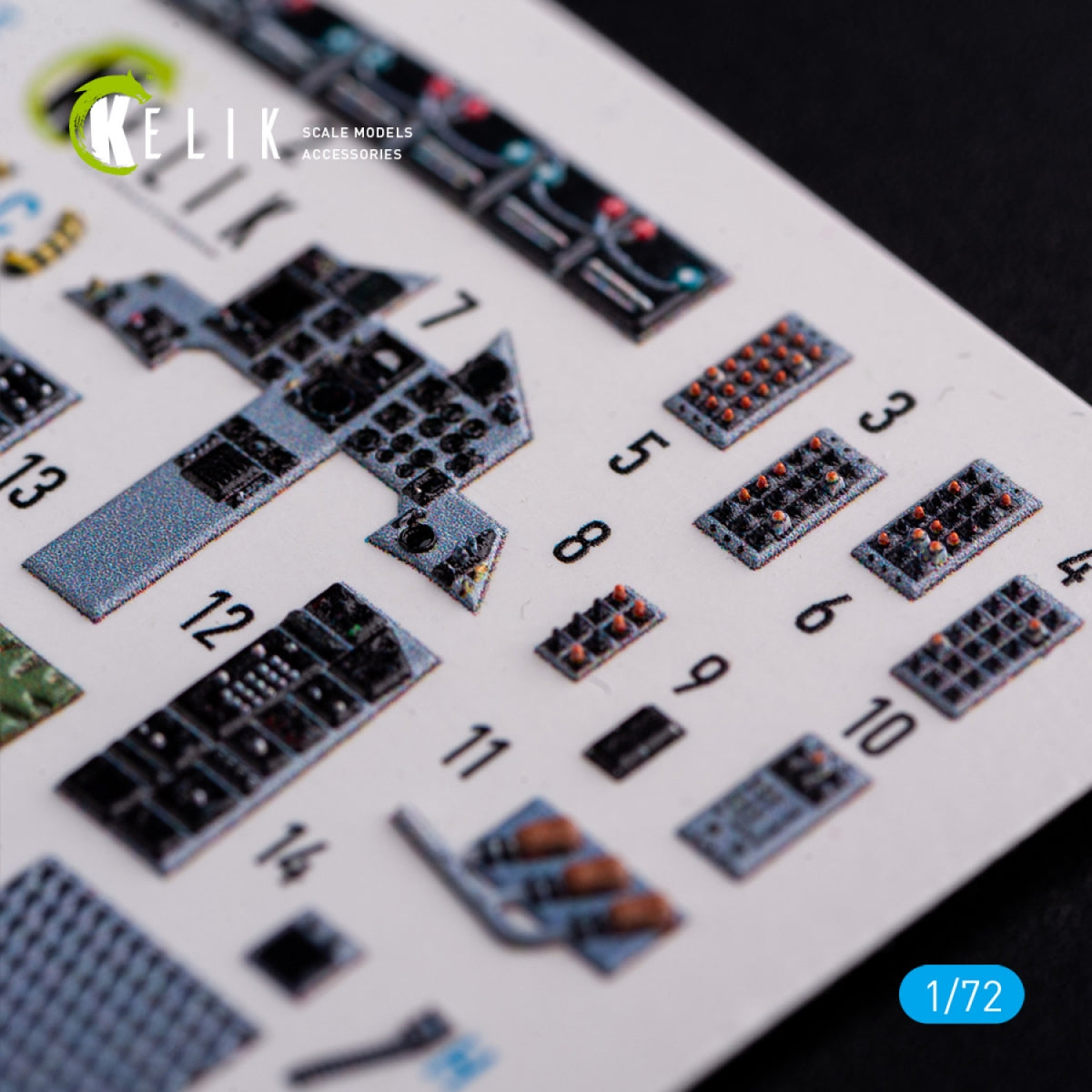 KELIK K72091 F-15C - décalcomanies 3D intérieures pour kit FineMolds au 1/72 – image 4
