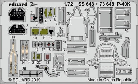 Eduard SS648 P-40K 1/72 SPÉCIAL HOBBY