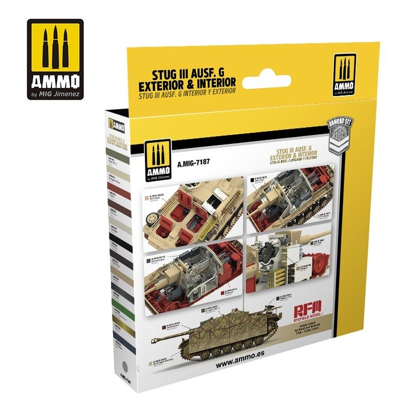AMMO of Mig Jimenez 7187 STUG III AUSF. G Exterior &amp;amp; Interior Set Set 12x17ml – image 2