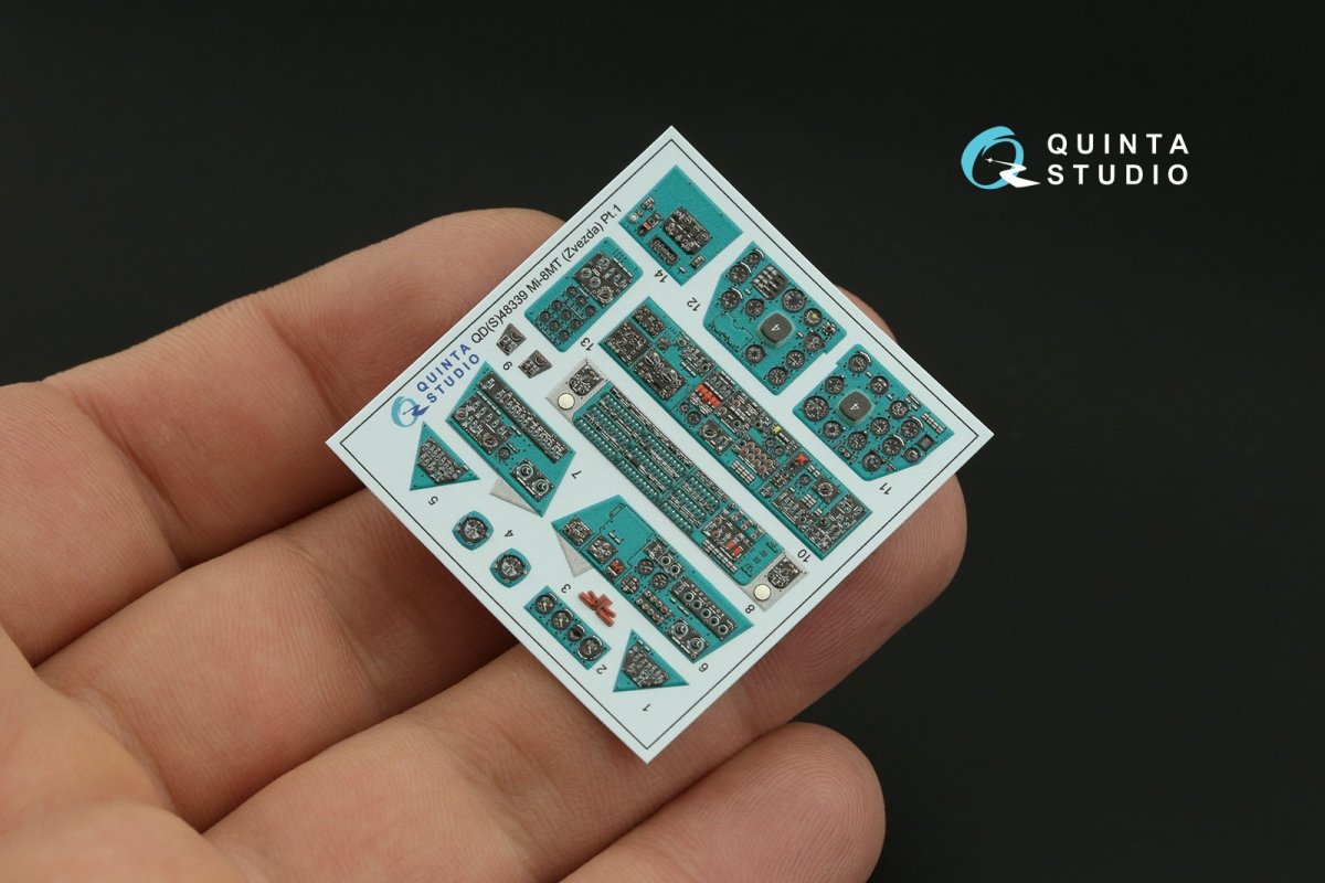 Quinta Studio QDS-48339 Mi-8MT 3D-Printed &amp;amp; coloured Interior on decal paper (Zvezda) (Small version) 1/48 – Bild 5