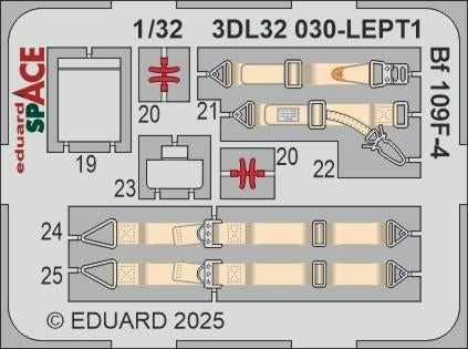 Eduard 3DL32030 Bf 109F-4 SPACE Hobby 2000 / Hasegawa 1/32 – zdjęcie 4